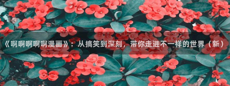 《darkfall》贝勒漫画：《啊啊啊啊啊漫画》：从搞笑到深刻，带你走进不一样的世界（新）